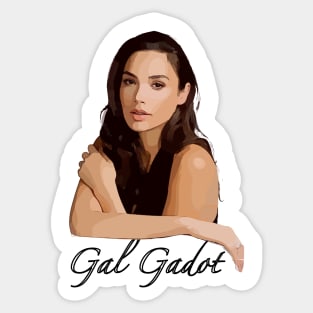 Gal Gadot Vector Art Sticker